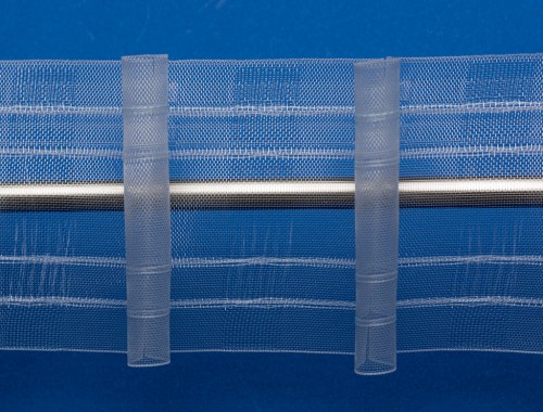 Шторная лента DYLAN 1:2.0 P1 на трубу прозрачная